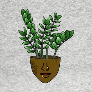 Plant People With Face Tattoos and Piercings, Dark Skin T-Shirt